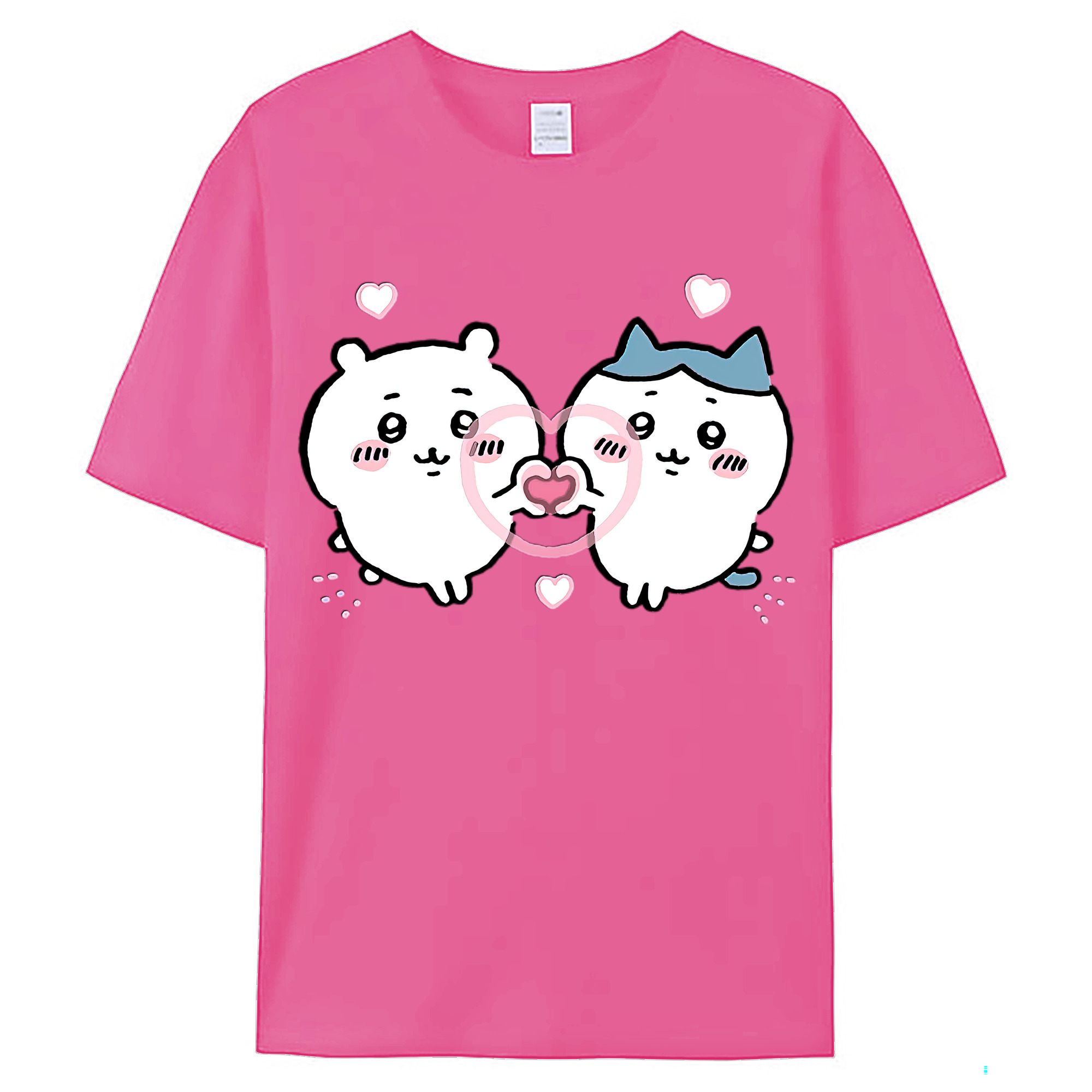 （画像用） ちいかわ ちいかわ Chii-kawa chiikawa レディースカジュアルプリントTシャツ（綿100％）